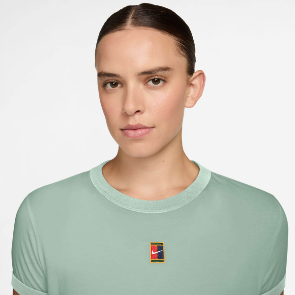 Футболка женская Nike Court Heritage Tennis Steam/Barely Green