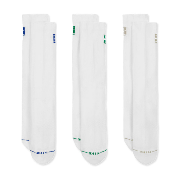 Набор носков Nike Court Everyday Elevated 3 пары White/Blue/Green